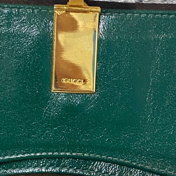Vintage Gucci Sherry Line Suede and Leather Wallet Bi-fold with Chain - Picture 8 of 10